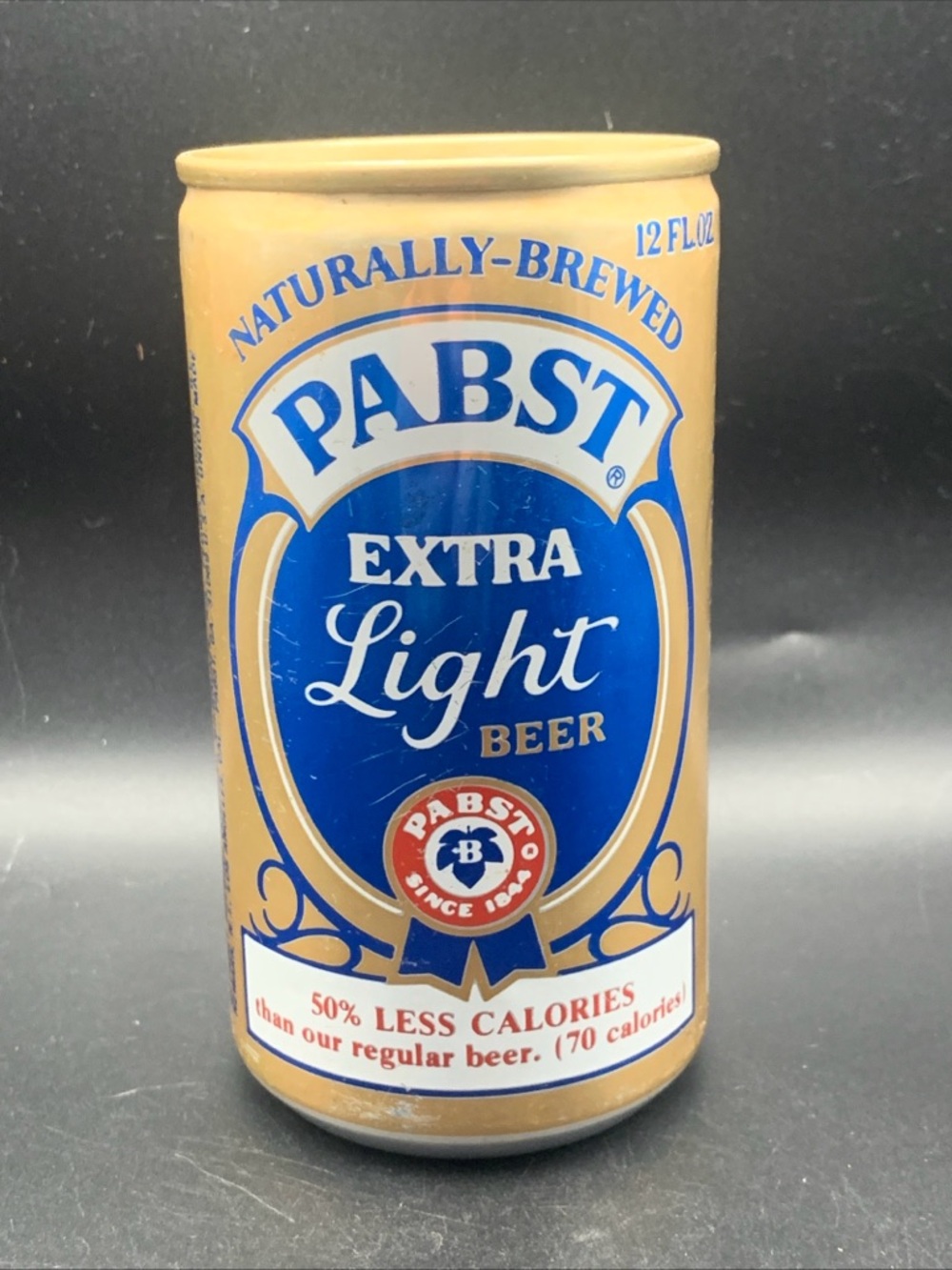 Vintage Beer Can Pabst Extra Light Beer Pull Tab Empty Aluminum Can